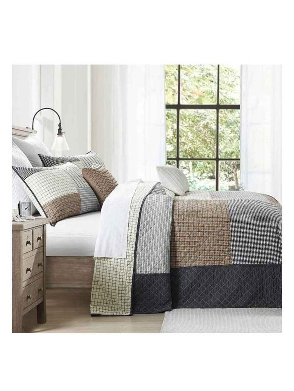 100% Cotton 120"x102" Oversized Bedspread Set Queen Quilt Bedspread NEW